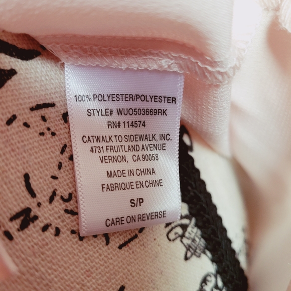 NWT RO & DE Light Pink Satin Effect Button Up Blouse - Picture 8 of 8